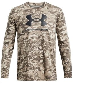 Under Armour Men's Camo Long Sleeve Shirt - Brown Size L/G/G /M